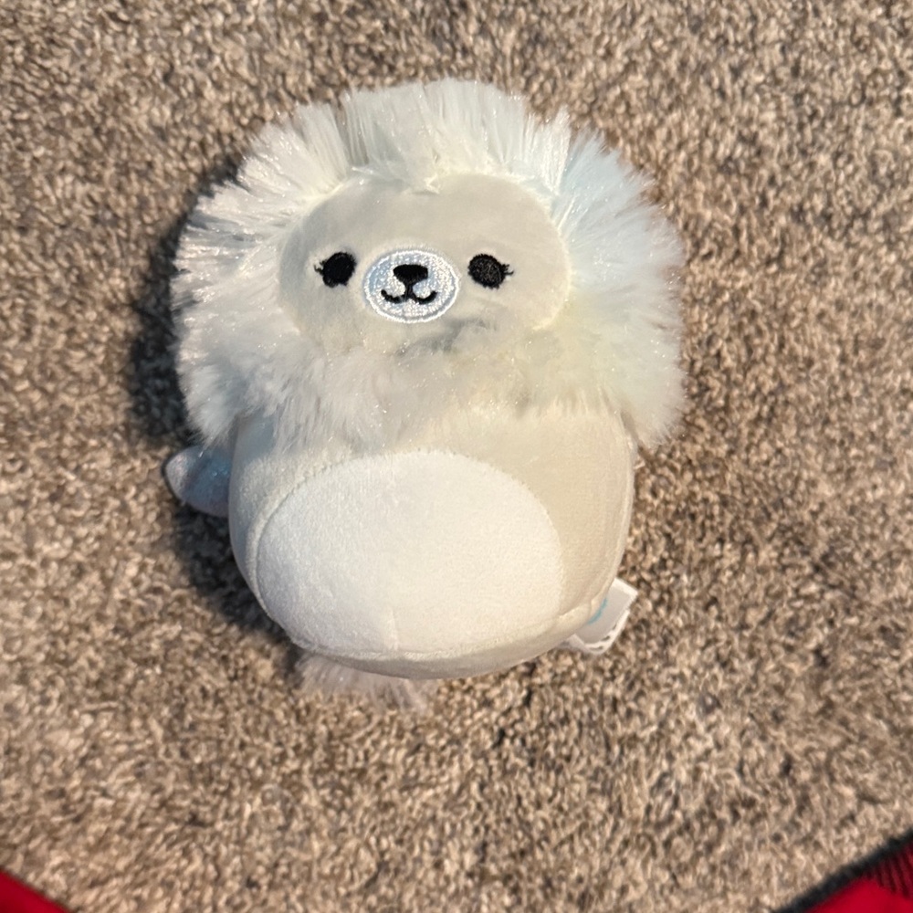 Squishmallows Fluffy Hedgehog - White and Gray